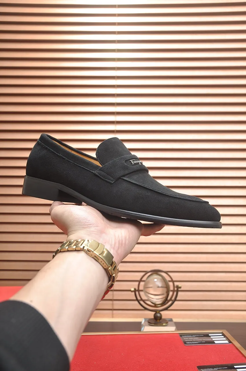 Men's shoes 💰520💶【Ferragamo/Ferragamo】The latest model in the counter. Original imported high-quality cowhide with open sides + imported 🐂 water-dyed cowhide lining + original luxury metal buckle + original combination outsole. No pressure for comparison. 38--45 (45 is custom-made and cannot be returned or exchanged)
